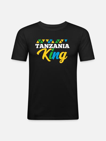 Tanzania - Men's Slim Fit T-Shirt - black