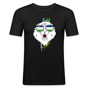 République centrafricaine - T-shirt près du corps Homme - noir - Devant - Nik (191cm)