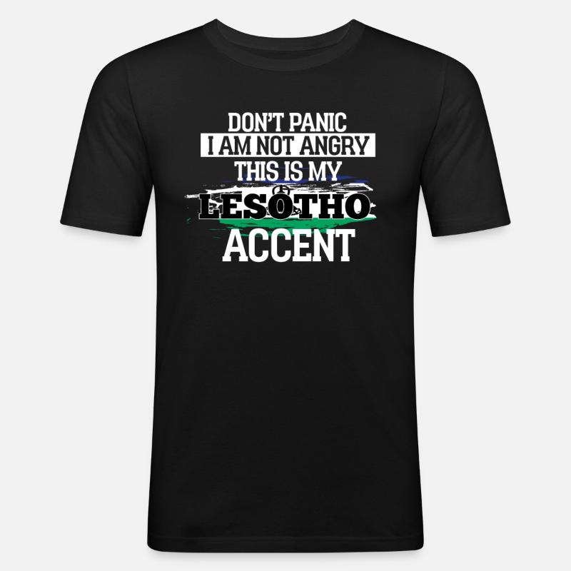 Libya - Männer Slim Fit T-Shirt - Schwarz