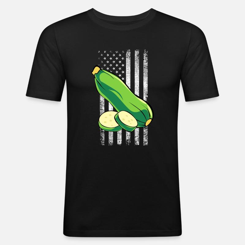 Zucchini - Männer Slim Fit T-Shirt - Schwarz