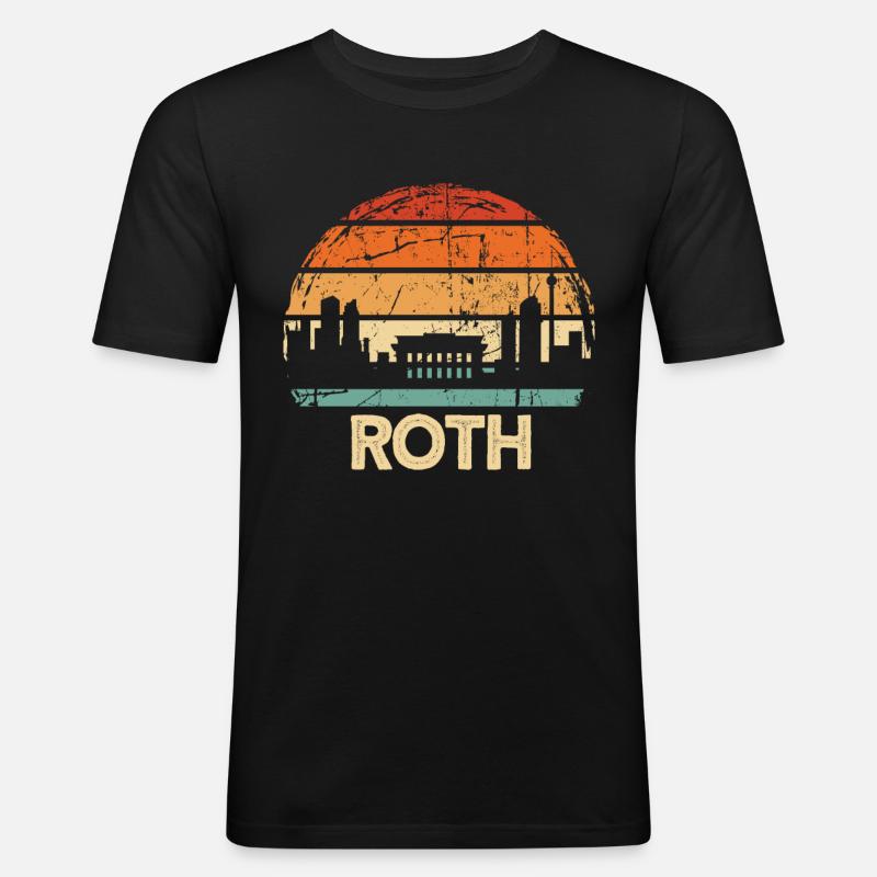 Roth - Männer Slim Fit T-Shirt - Schwarz