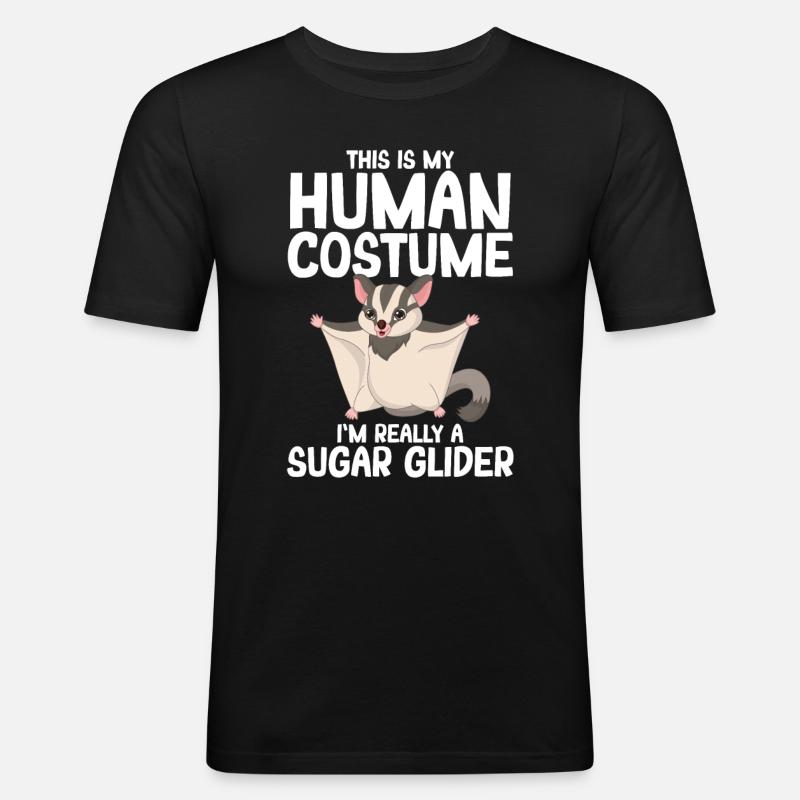 Sugar Glider Flughörnchen - Männer Slim Fit T-Shirt - Schwarz