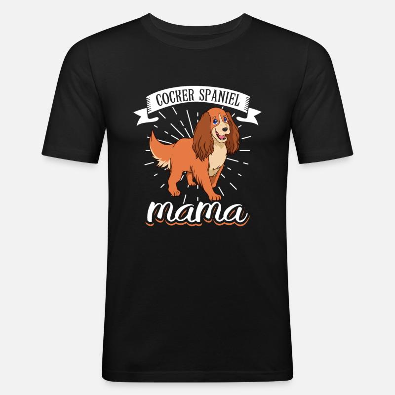 Cocker Spaniel Mama - Cocker Spaniel - Männer Slim Fit T-Shirt - Schwarz