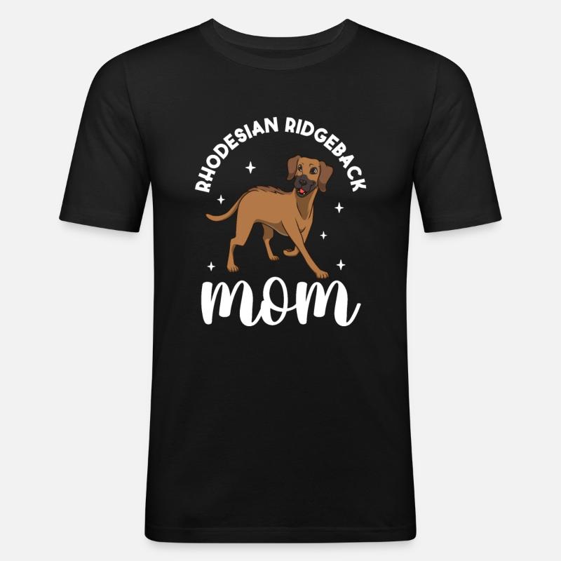 Rhodesian Ridgeback Mom - Rhodesian Ridgeback - Männer Slim Fit T-Shirt - Schwarz