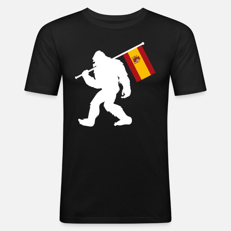 Spanien - Männer Slim Fit T-Shirt - Schwarz