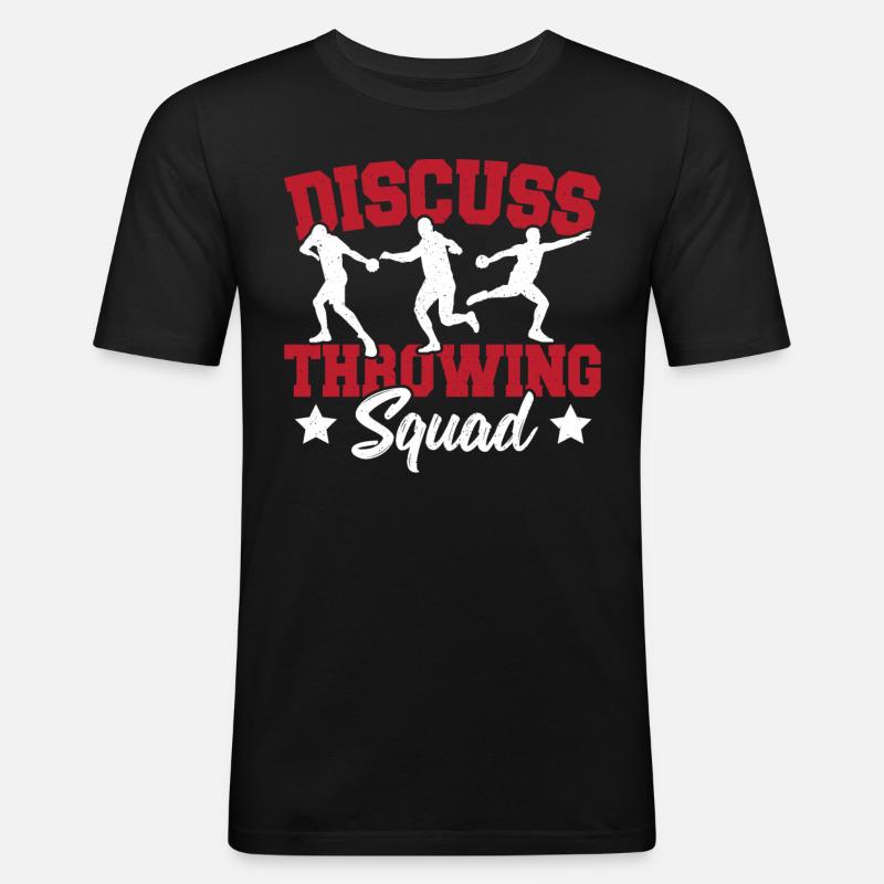 Diskuswerfen Diskuswerfer Geschenk - Männer Slim Fit T-Shirt - Schwarz