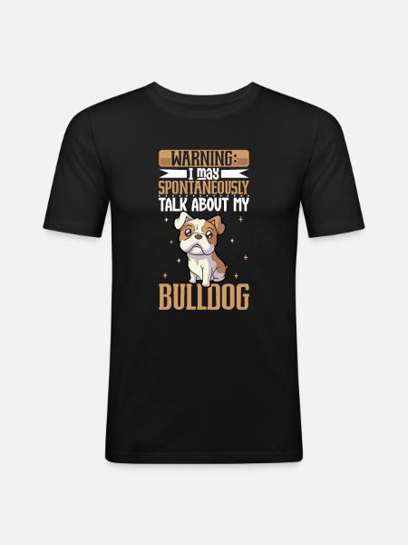Bulldog Lover - Men's Slim Fit T-Shirt - black