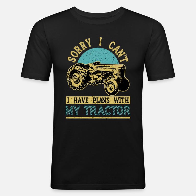 Traktor Lover Funny Traktor Gave - Herre Slim Fit T-Shirt - sort
