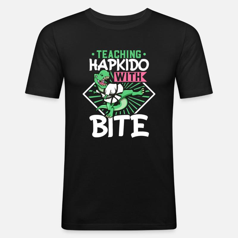 Hapkido mit Biss - Hapkido Trainer - Männer Slim Fit T-Shirt - Schwarz