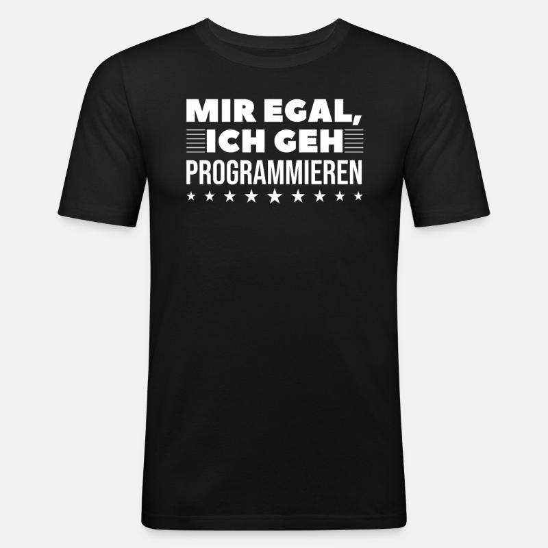 Webentwickler Programmierer Backend-Entwickler - Männer Slim Fit T-Shirt - Schwarz