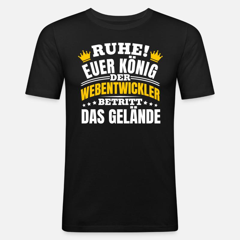 Webentwickler Programmierer Fullstack-Entwickler - Männer Slim Fit T-Shirt - Schwarz