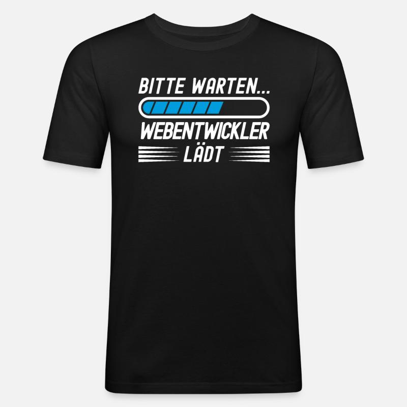 Webentwickler Programmierer UI/UX-Designer - Männer Slim Fit T-Shirt - Schwarz