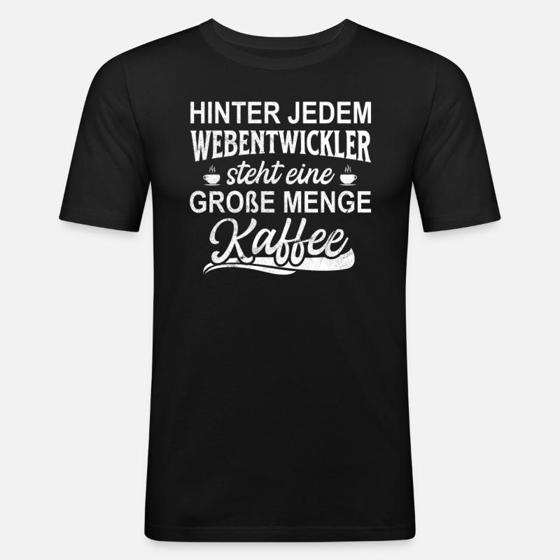 Webentwickler Programmierer Projektmanager - Männer Slim Fit T-Shirt - Schwarz