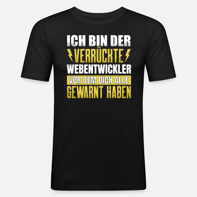 Webentwickler Programmierer Informatiker - Männer Slim Fit T-Shirt - Schwarz