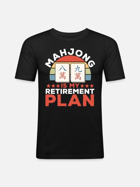 Gift for Mahjong Fans - Men's Slim Fit T-Shirt - black