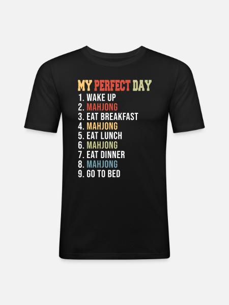 Gift for Mahjong Fans - Men's Slim Fit T-Shirt - black