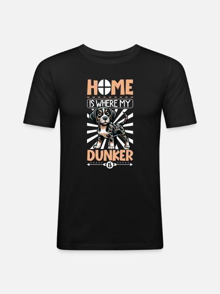 Accueil - Dunker - T-shirt près du corps Homme - noir