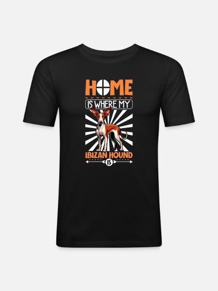 Home - Podenco Ibicenco - Men's Slim Fit T-Shirt - black