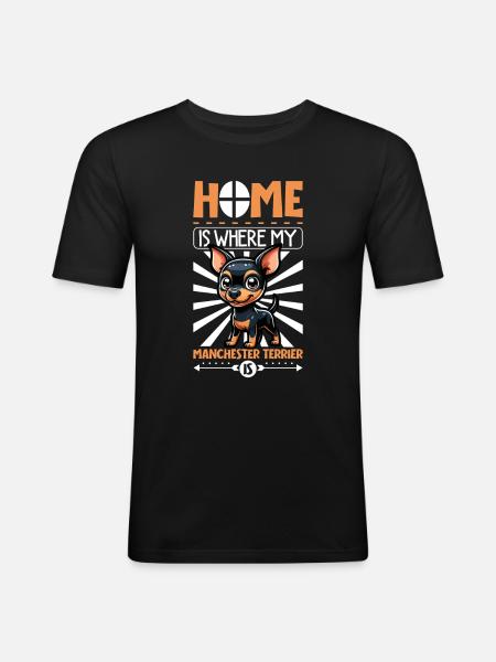 Home - Manchester Terrier - Men's Slim Fit T-Shirt - black