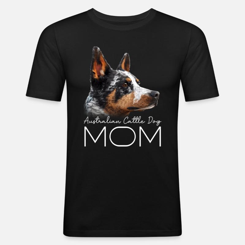 Australian Cattle Dog Mama - Männer Slim Fit T-Shirt - Schwarz