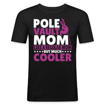 Stabhochspringer-Geschenk - Männer Slim Fit T-Shirt - Schwarz - Vorne - Nik (191cm)