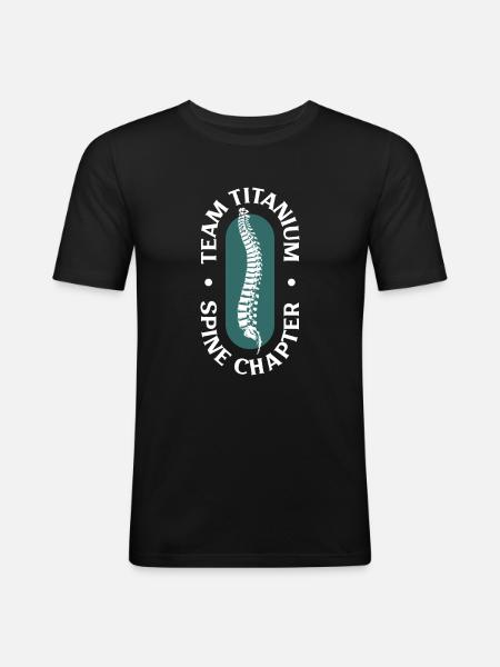 Team Titan - Back Surgery - Men's Slim Fit T-Shirt - black