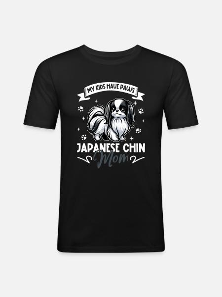 Japan Chin Mama - Men's Slim Fit T-Shirt - black