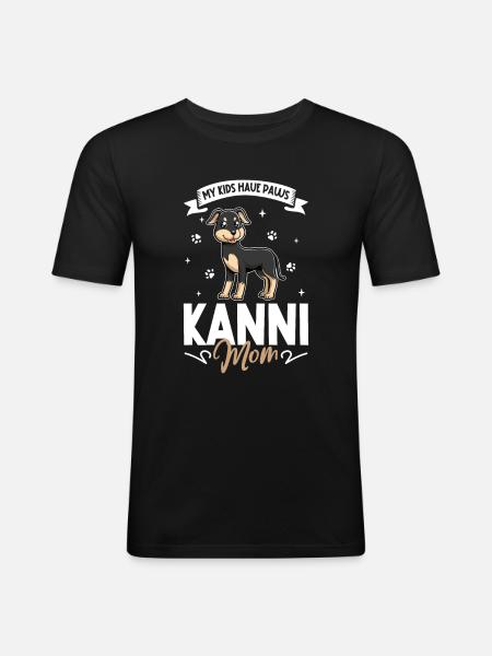 Kanni Mama - Männer Slim Fit T-Shirt - Schwarz