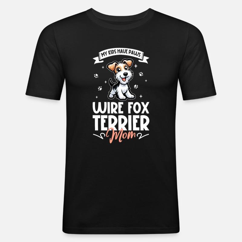 Wirehaired Fox Terrier Mom - Men's Slim Fit T-Shirt - black