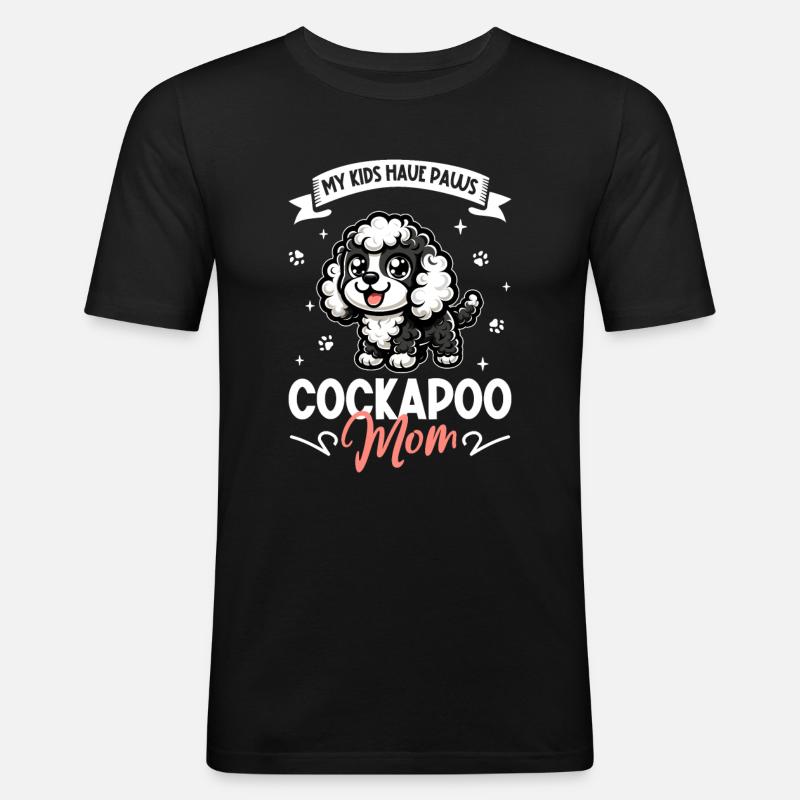 Cockapoo Mama - Männer Slim Fit T-Shirt - Schwarz