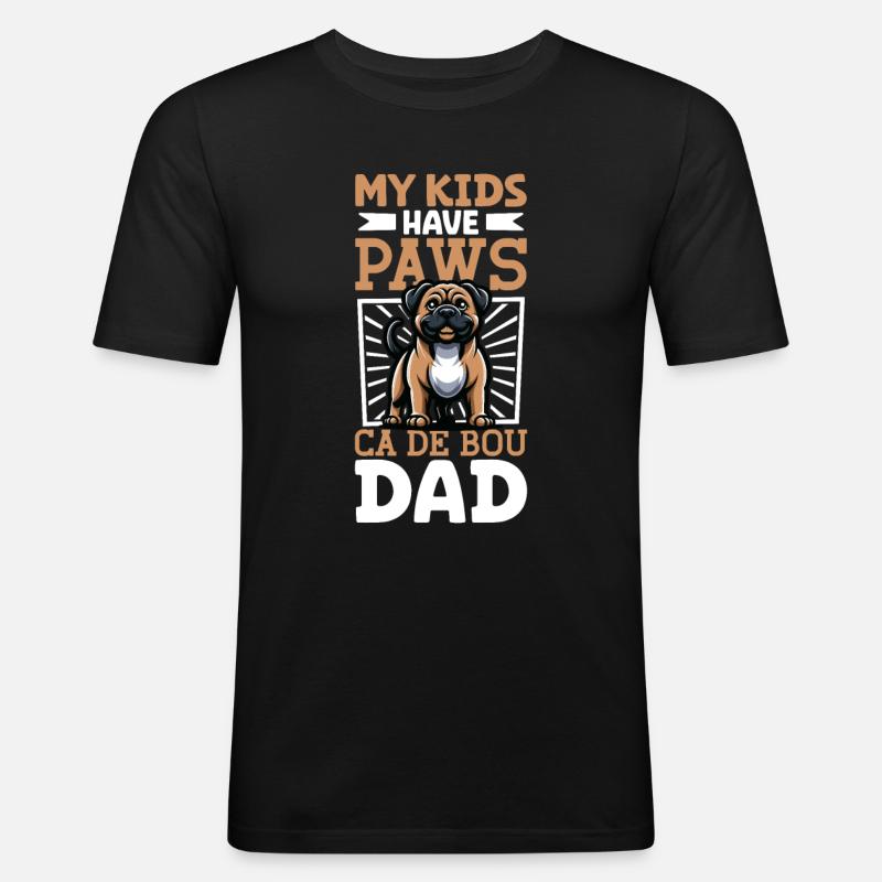 Ca de Bou Papa - Männer Slim Fit T-Shirt - Schwarz