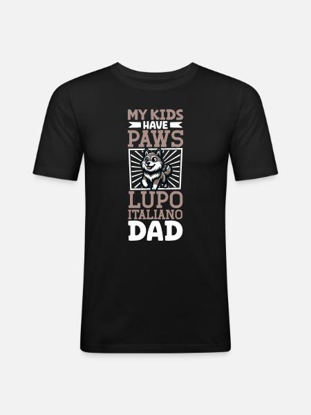 Lupo Italiano Papa - Men's Slim Fit T-Shirt - black