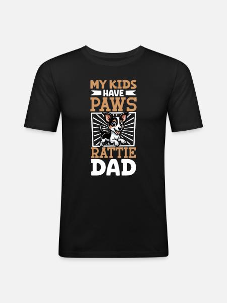 Rat Terrier Dad - Men's Slim Fit T-Shirt - black