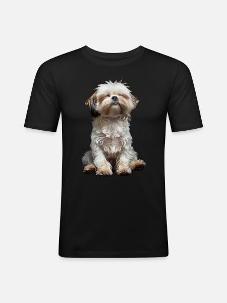 Shih Tzu - Men's Slim Fit T-Shirt - black
