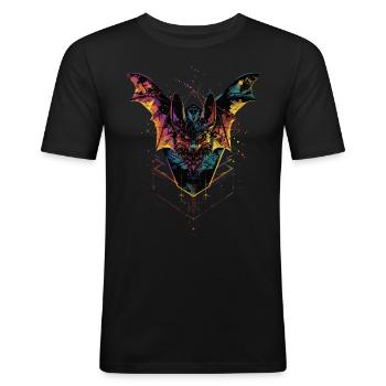 Schläger - Männer Slim Fit T-Shirt - Schwarz - Vorne - Nik (191cm)