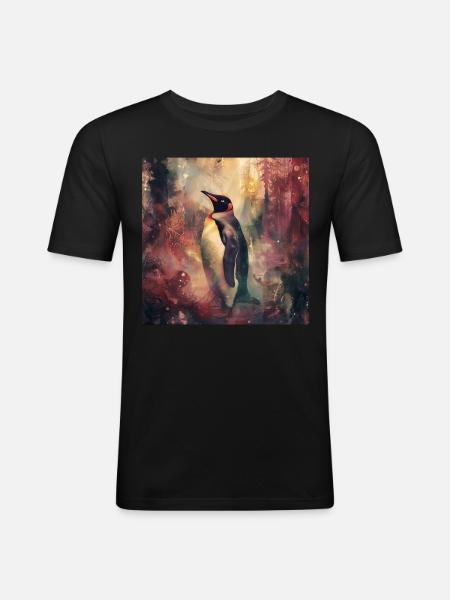 Pinguin - Männer Slim Fit T-Shirt - Schwarz