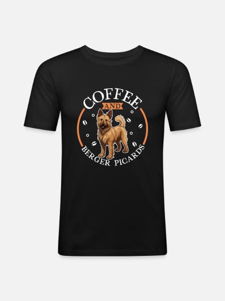 Coffee and Berger Picar - Men's Slim Fit T-Shirt - black