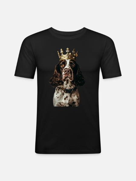 English Springer Spaniel - Men's Slim Fit T-Shirt - black