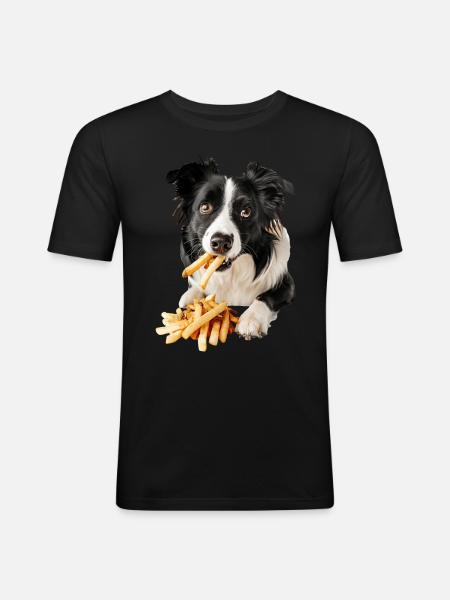 Border Collie - Men's Slim Fit T-Shirt - black