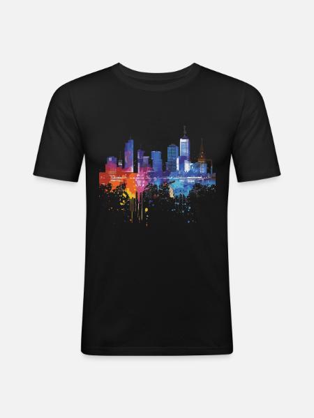 Frise-Sud-Ouest - T-shirt près du corps Homme - noir