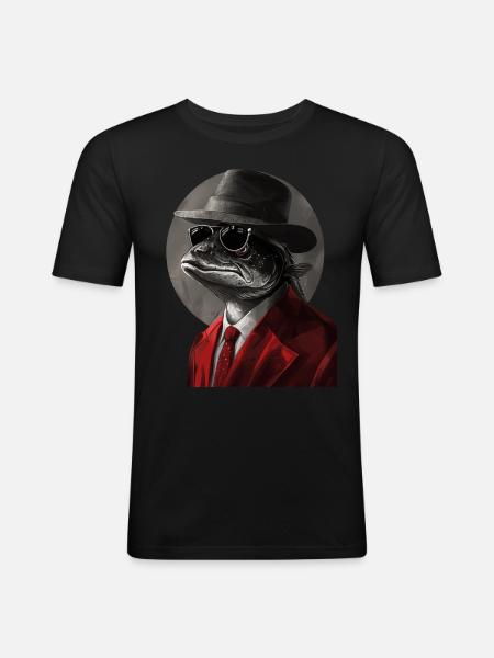 Tarpon - Männer Slim Fit T-Shirt - Schwarz
