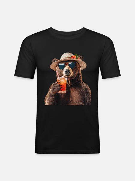 Tragen - Männer Slim Fit T-Shirt - Schwarz
