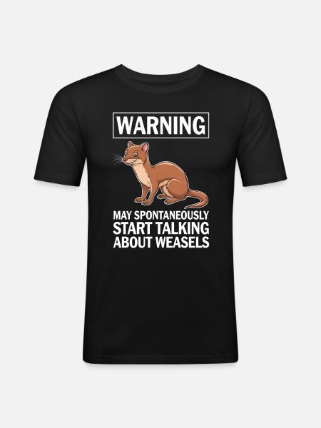 Wiesel - Männer Slim Fit T-Shirt - Schwarz
