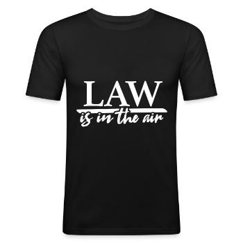Anwalt Jurist Jura Rechtsanwalt - Männer Slim Fit T-Shirt - Schwarz - Vorne - Nik (191cm)