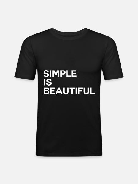 Simple Is Beautiful - Men's Slim Fit T-Shirt - black