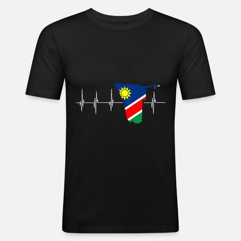 Namibia Afrika Shirt Geschenkidee - Männer Slim Fit T-Shirt - Schwarz