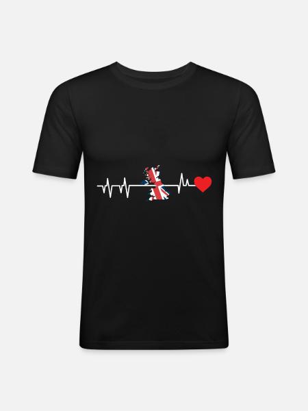 London - Männer Slim Fit T-Shirt - Schwarz