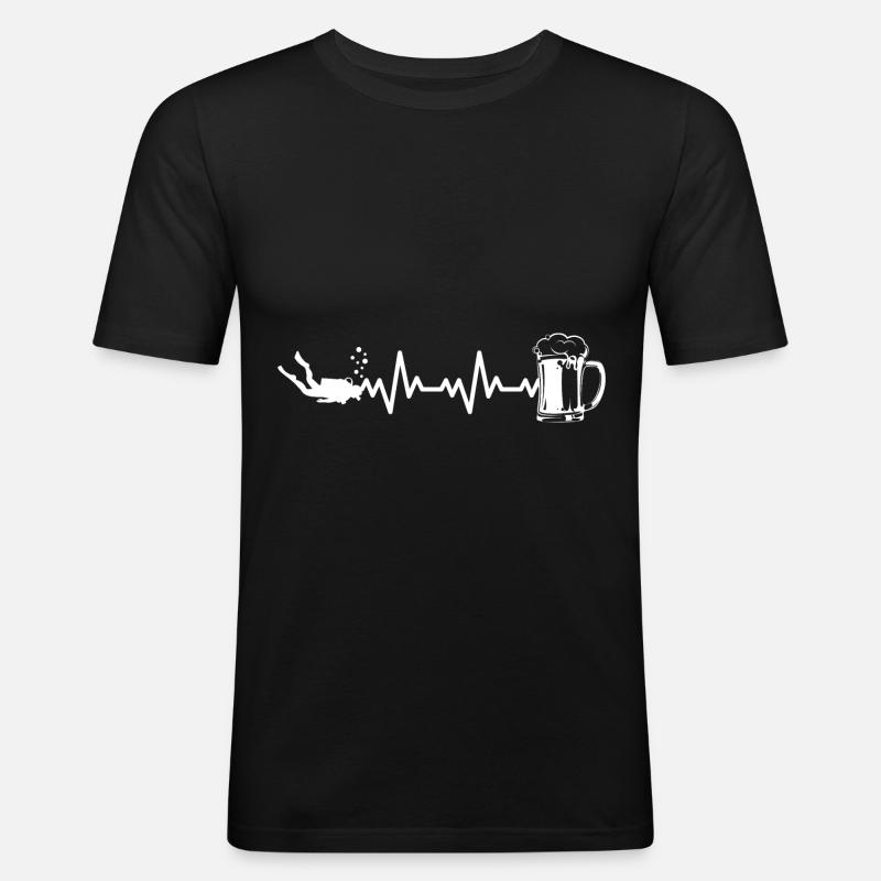 Scuba Plongée Plongée Plongée Plongée - T-shirt près du corps Homme - noir