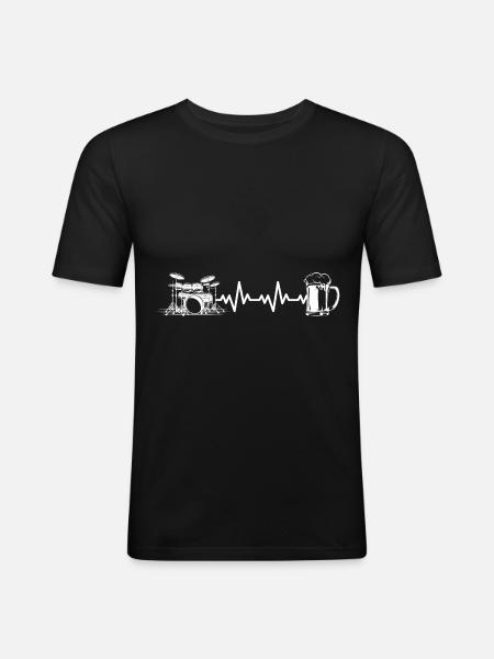 Drums Drummer Drummer - Men's Slim Fit T-Shirt - black