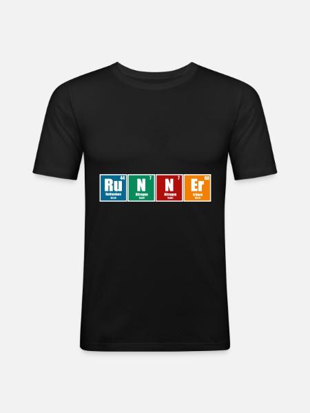 Runner Jogger - T-shirt près du corps Homme - noir